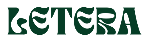 Logotip podjetja Letera v značilnem gozdnato temnozelenem odtenku