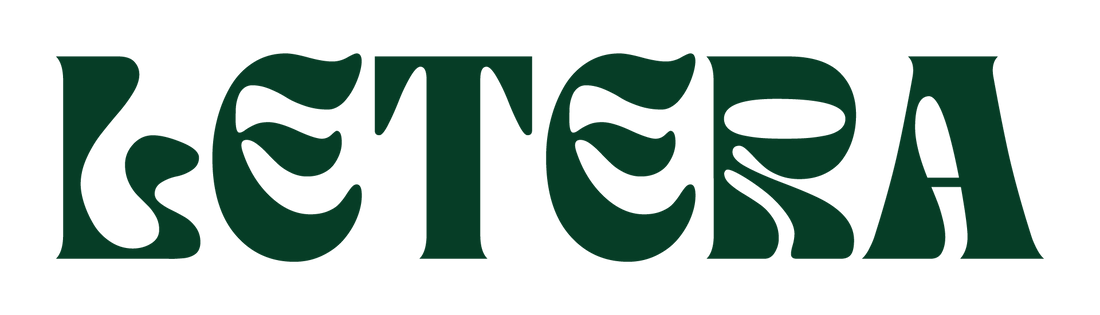 Logotip podjetja Letera v značilnem gozdnato temnozelenem odtenku